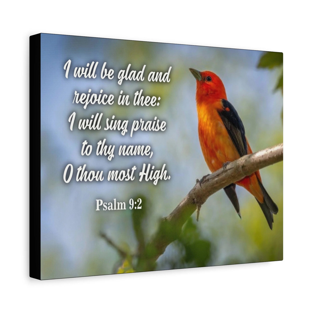 Bible Verse Canvas I WIll Sing Praise Psalm 9:2 Christian Home Decor Scripture